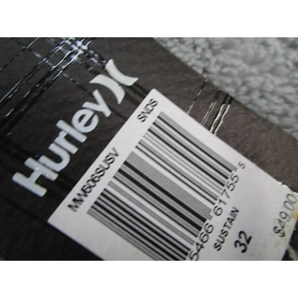 Hurley Sustain Mens 32 Plaid Chino Walk Shorts Tan Skate Y2K MW606SUSV